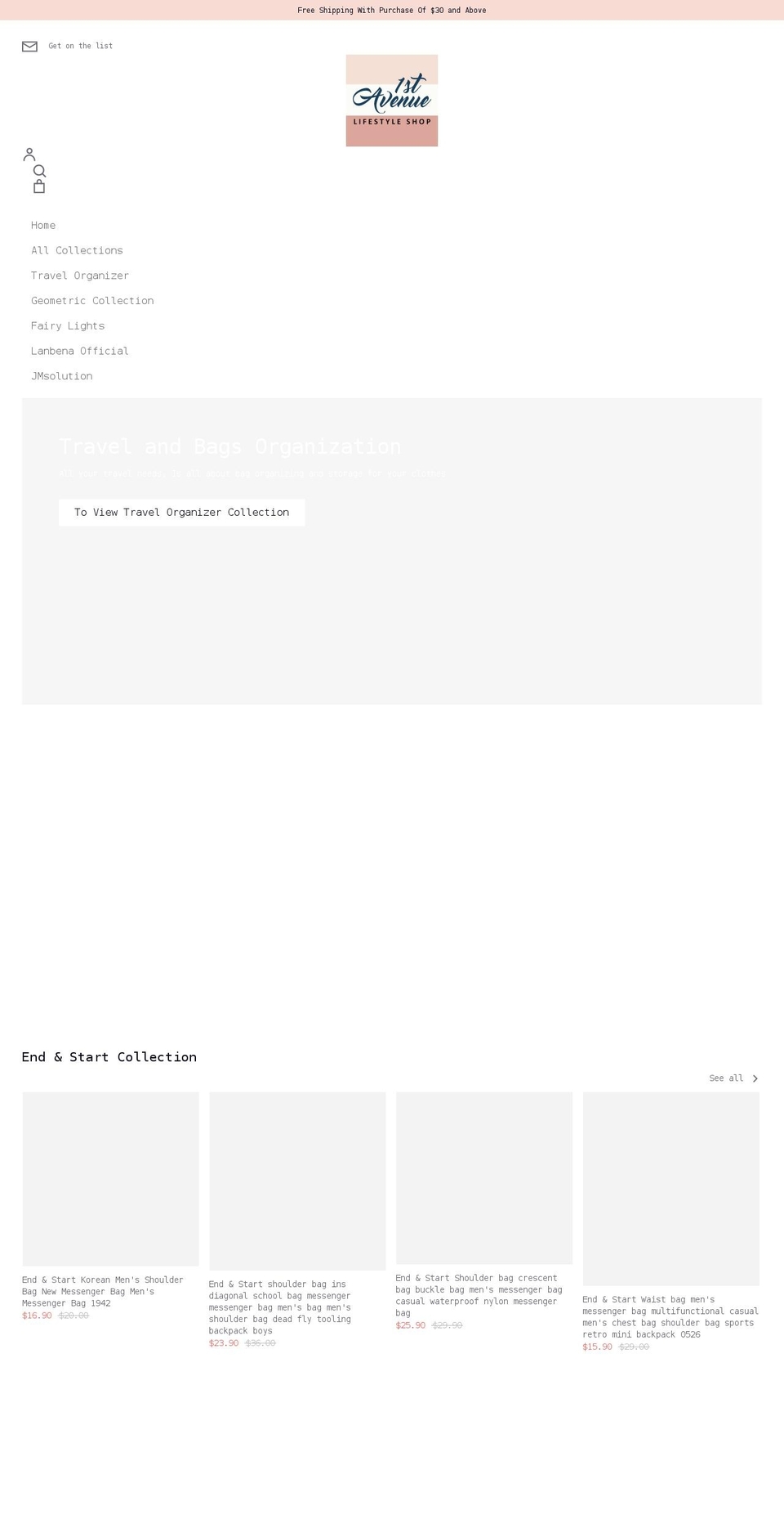 1stavenuestore.com — Shopify storefront screenshot
