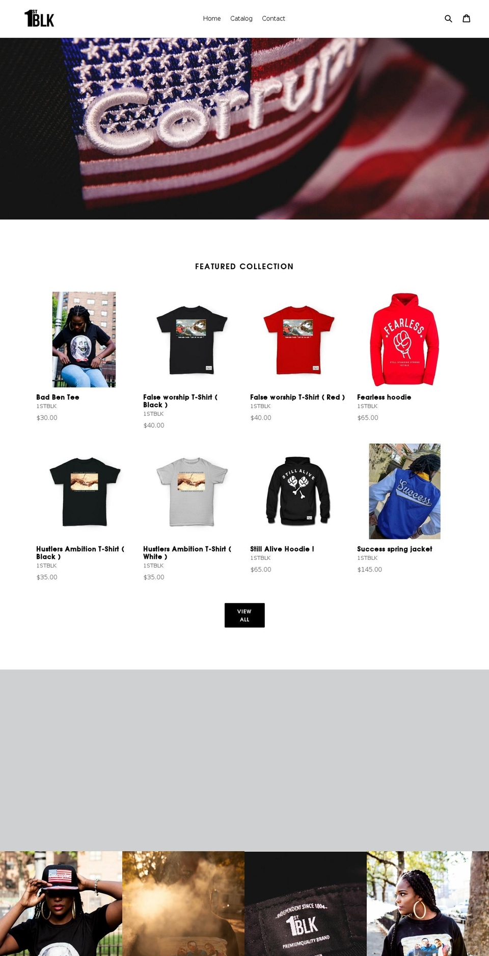 1stblk.com — Shopify storefront screenshot