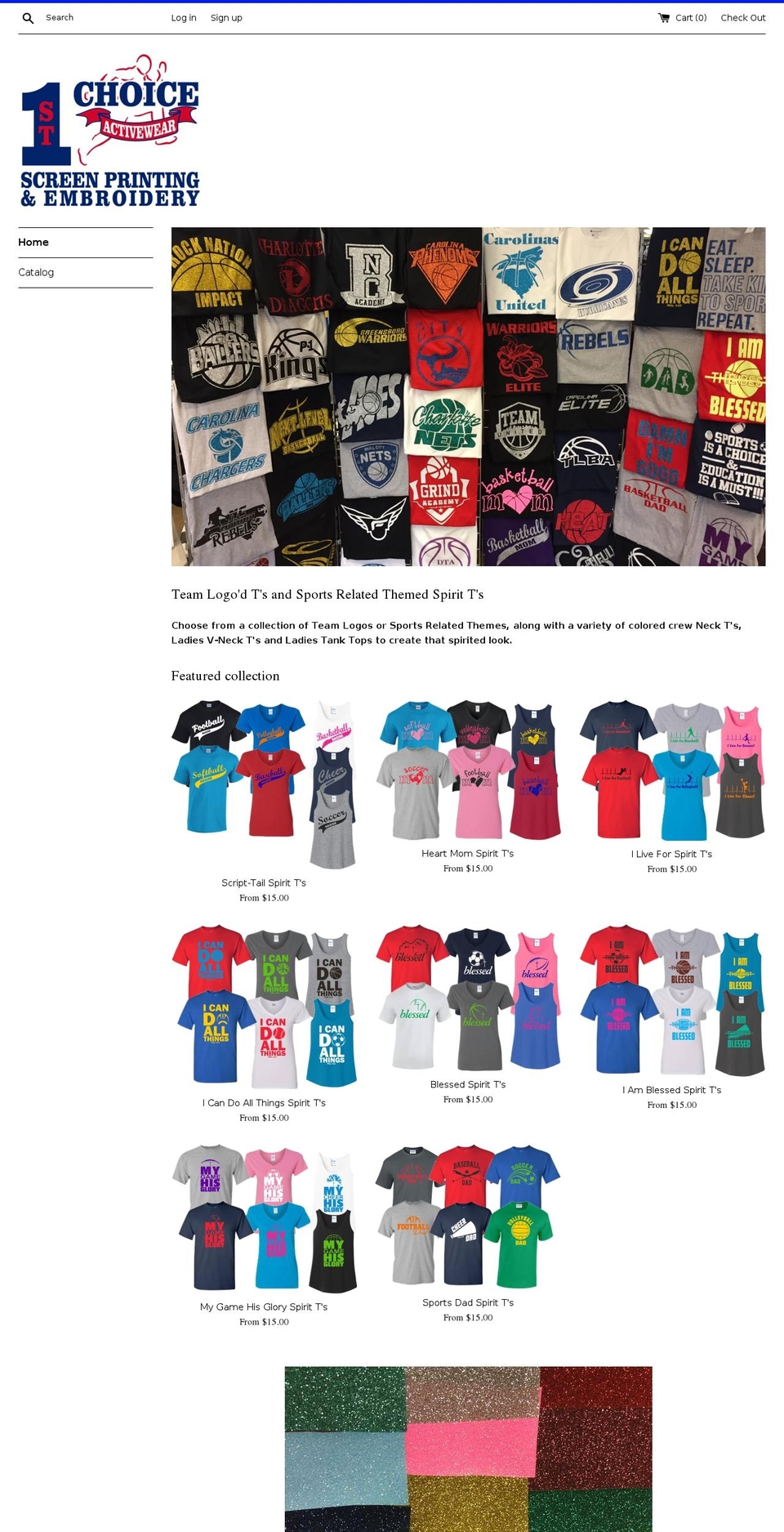 1stchoiceactivewearwebstore.com — Shopify storefront screenshot