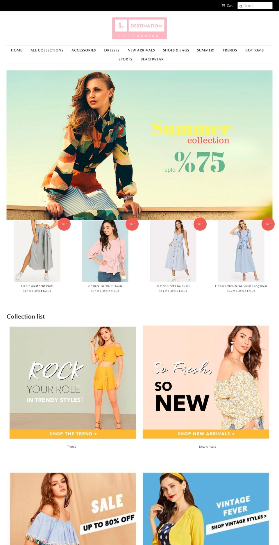 1stdestination.com — Shopify storefront screenshot