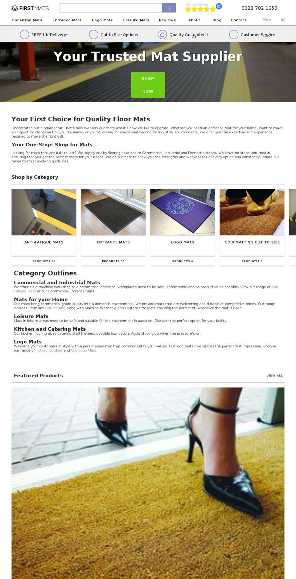 1stmats.com — Shopify storefront screenshot