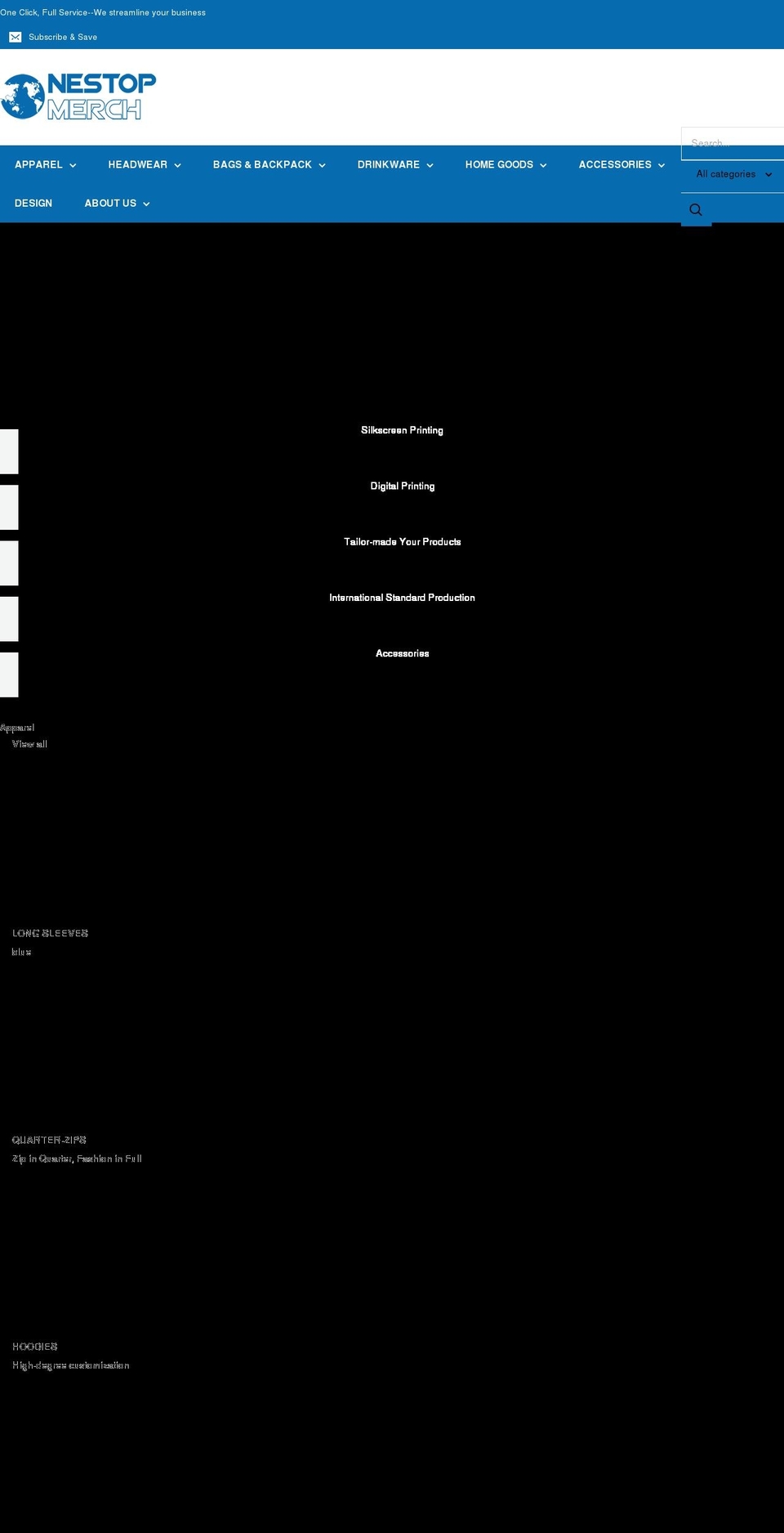 1stopmerch.com shopify website screenshot