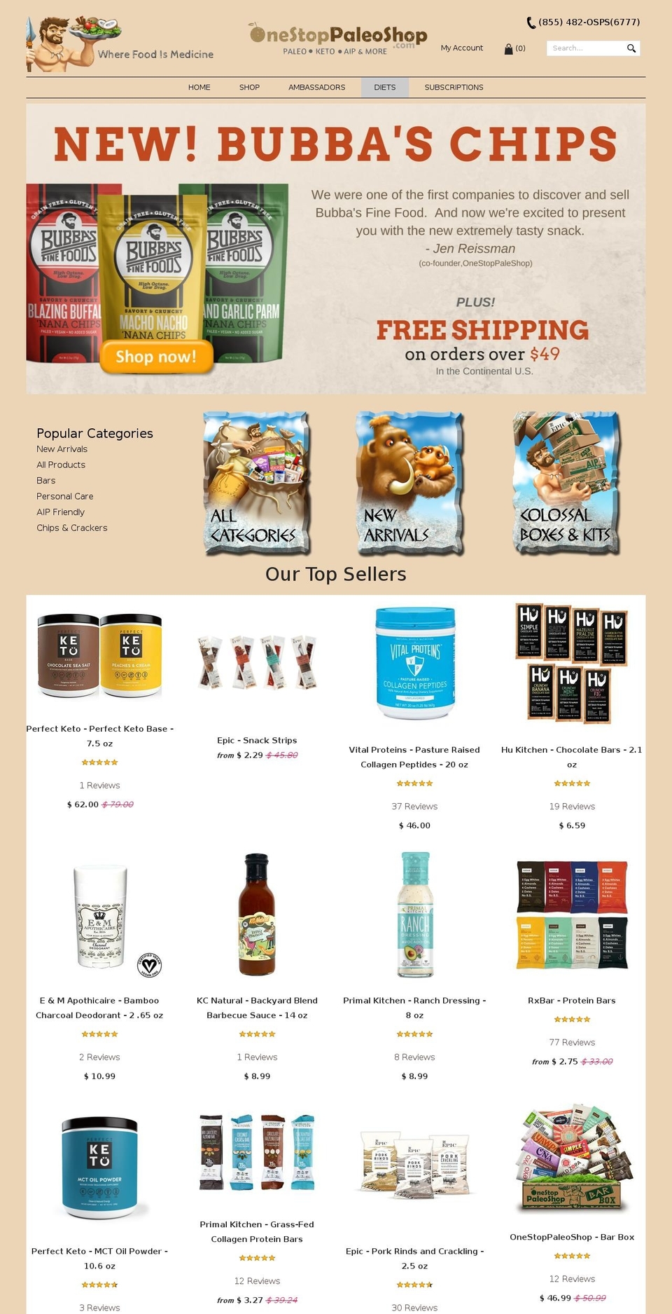 Backup of (1\/3)Responsive (15 june 2016) live Shopify theme site example 1stoppaleoshop.com