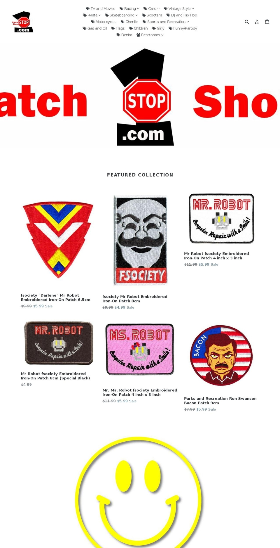 1stoppatchshop.com — Shopify storefront screenshot