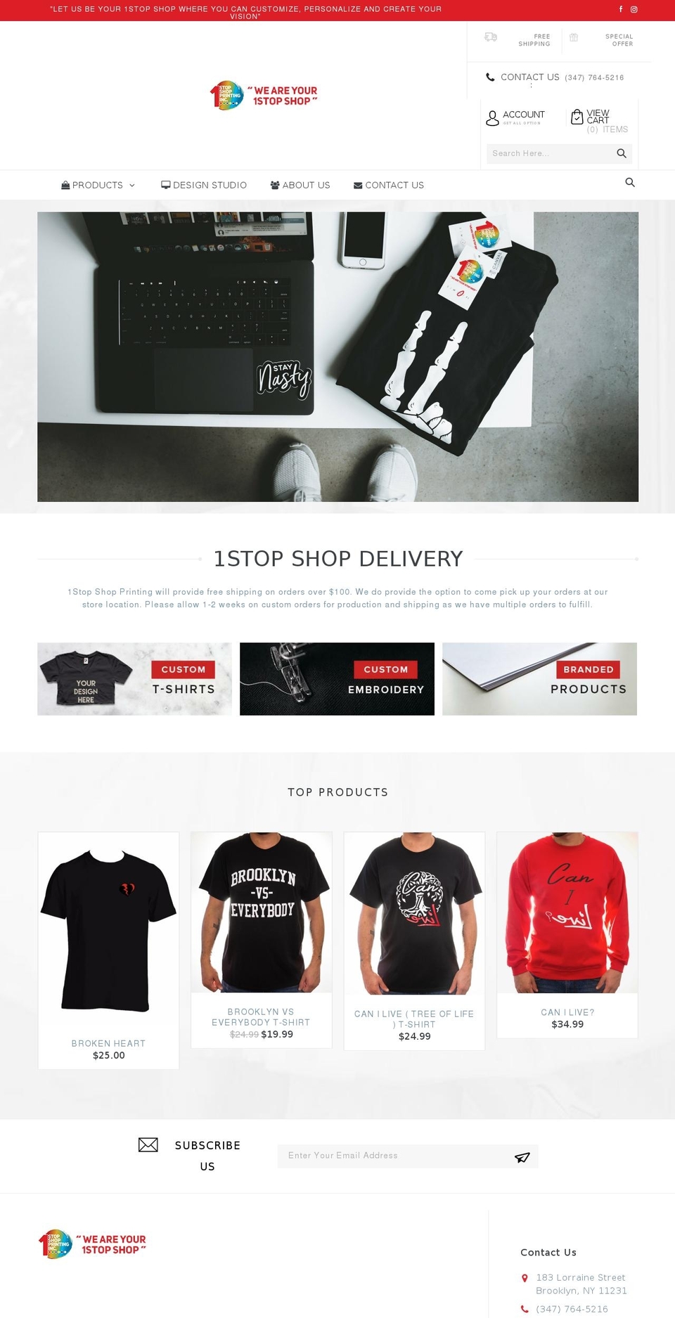 variety-installer Shopify theme site example 1stopshopprinting.com