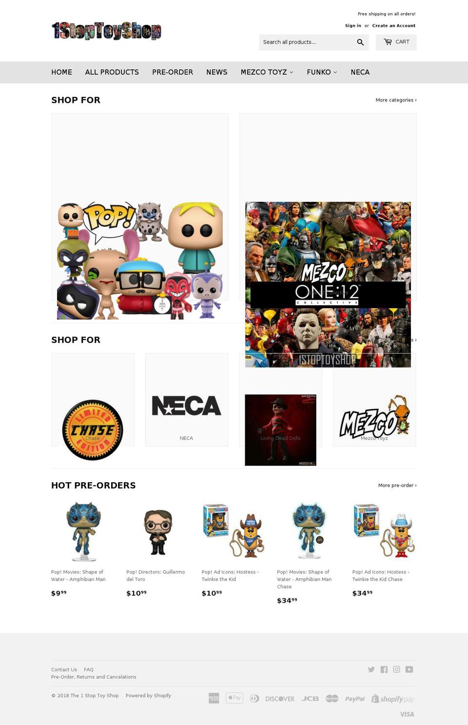 1stoptoyshop.com shopify website screenshot