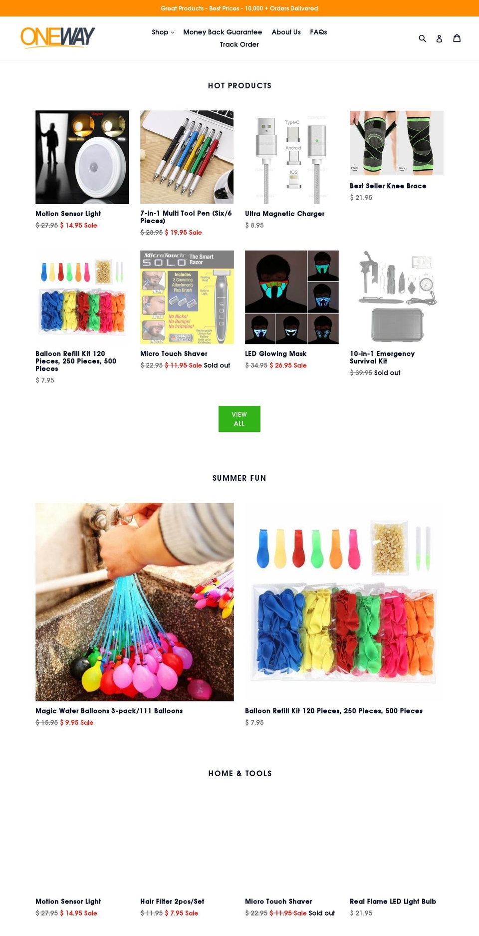 1wayshop.com — Shopify storefront screenshot