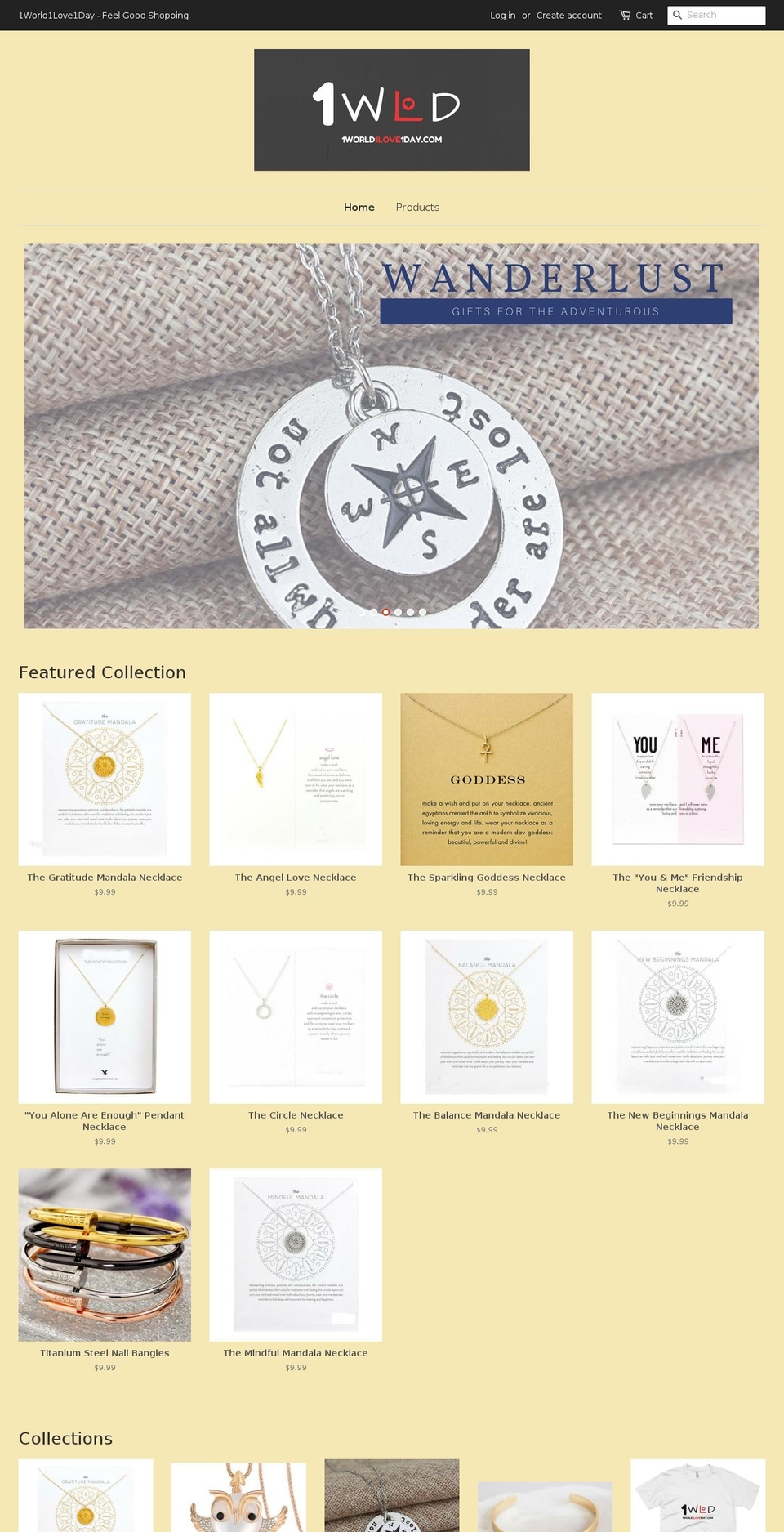 1world1love1day.com shopify website screenshot