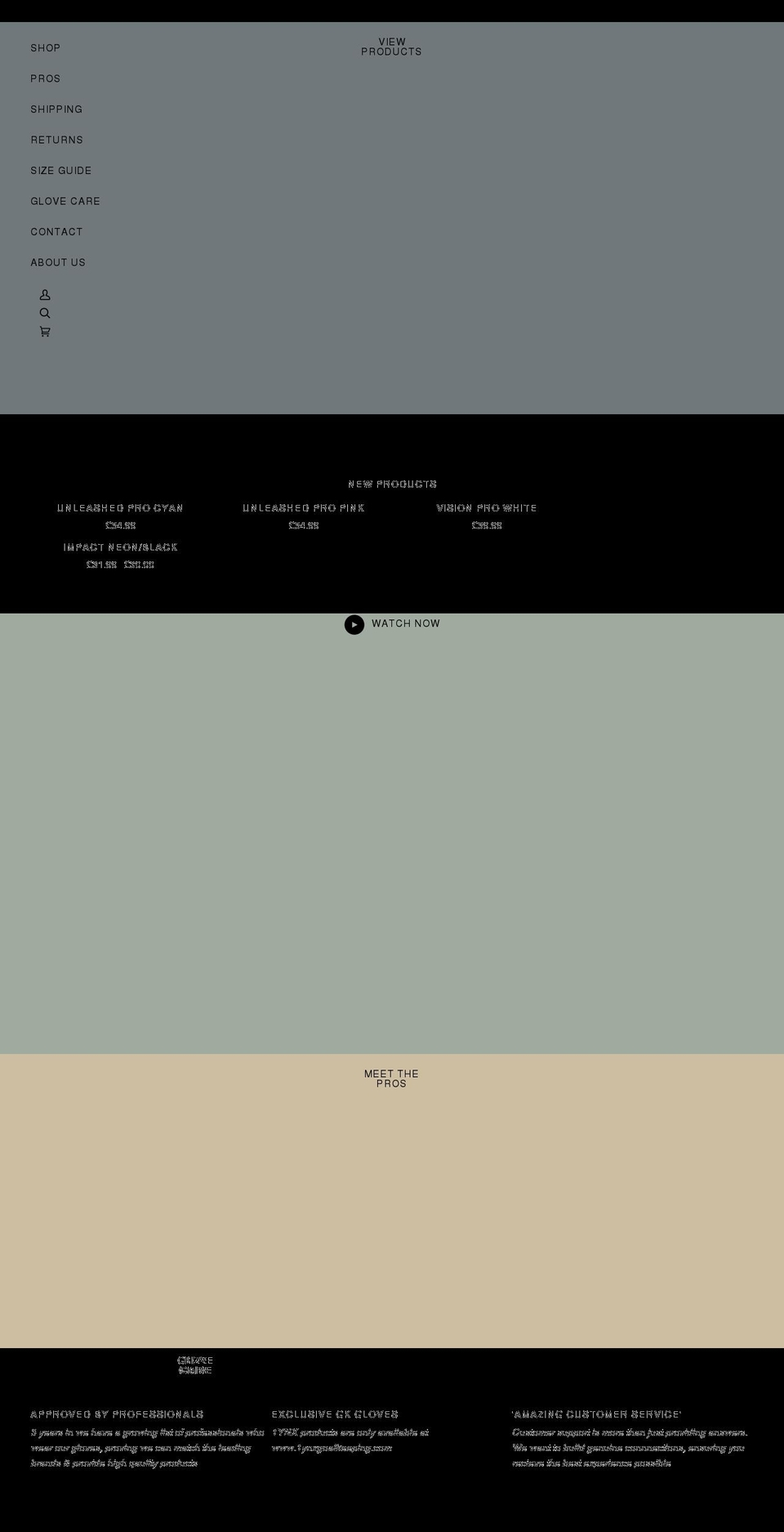 1ynxgoalkeeping.com shopify website screenshot