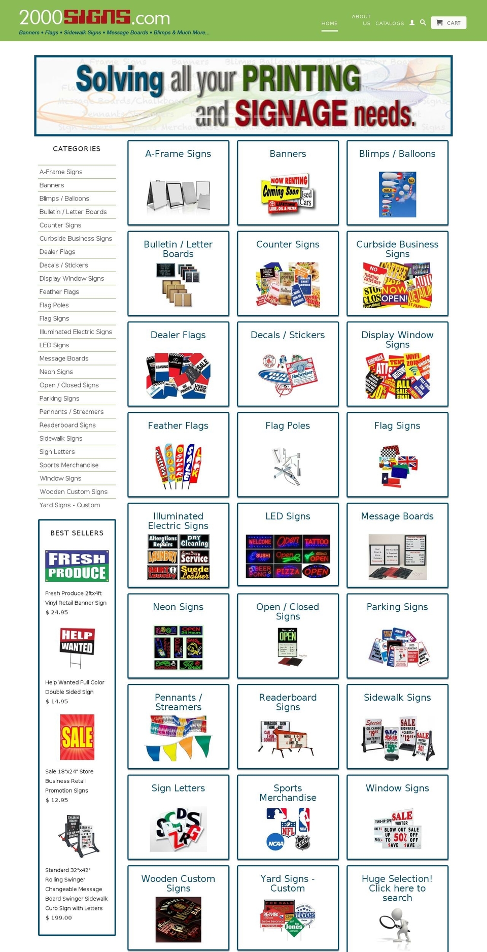 2000signs.com shopify website screenshot