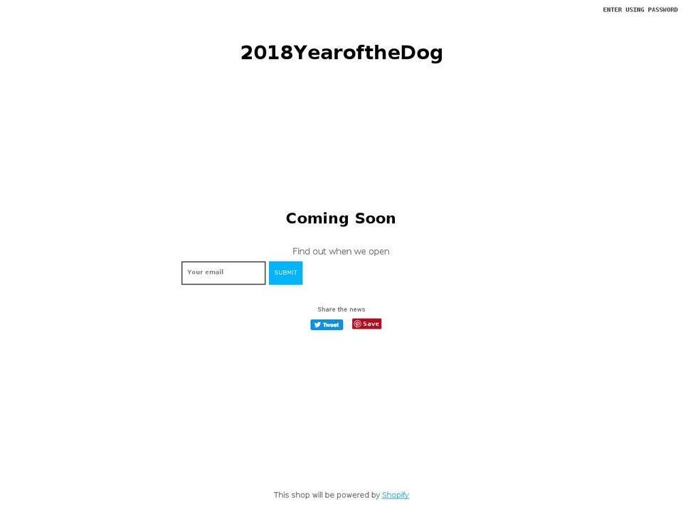 2018yearofthedog.com — Shopify storefront screenshot