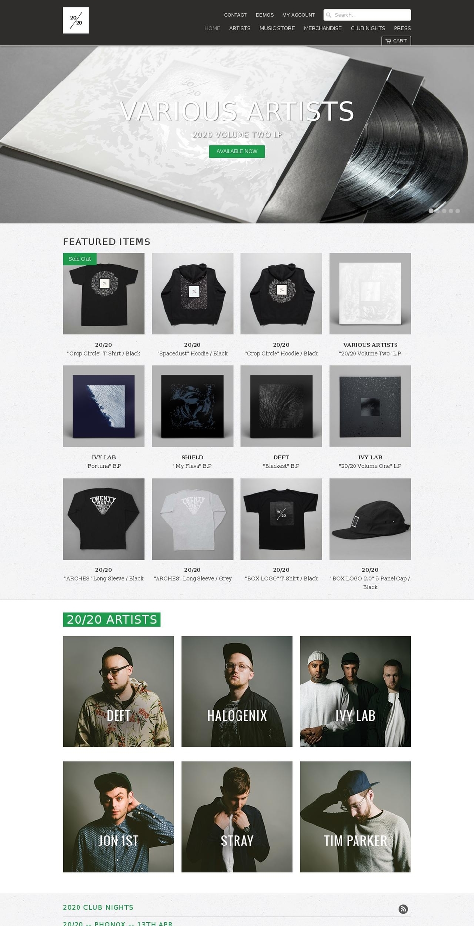 2020ldn.com shopify website screenshot