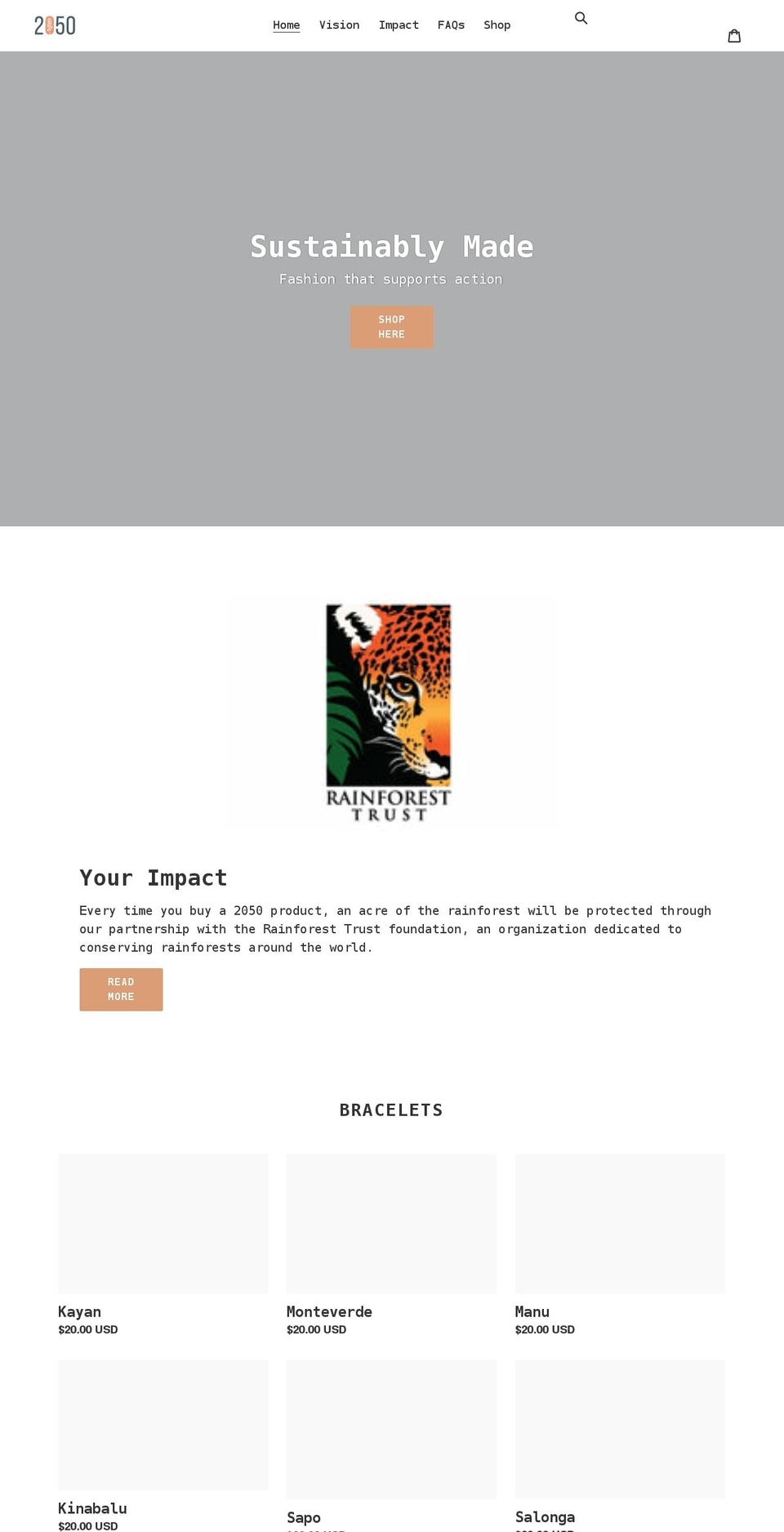 2050store.com shopify website screenshot