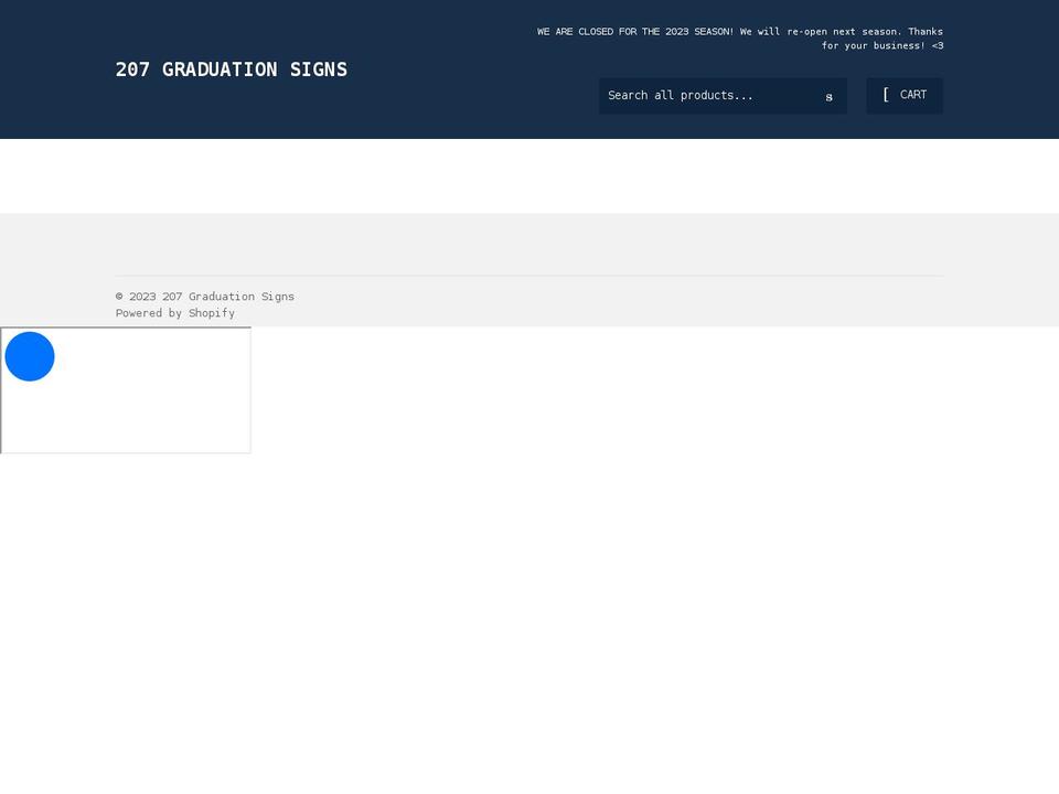 207graduationsigns.com shopify website screenshot