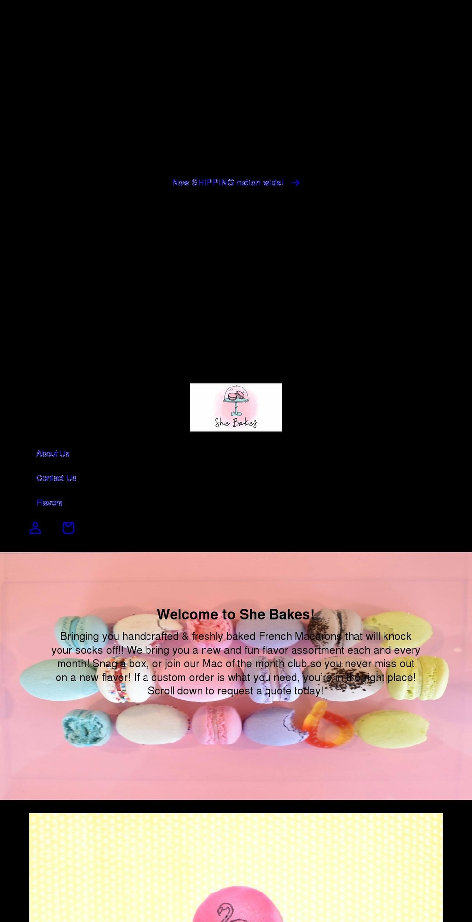 208shebakes.com shopify website screenshot