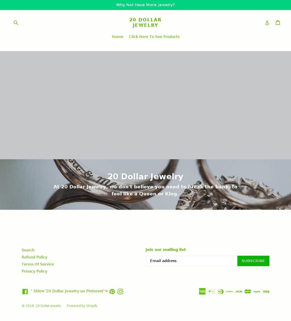 20dollarjewerly.com — Shopify storefront screenshot