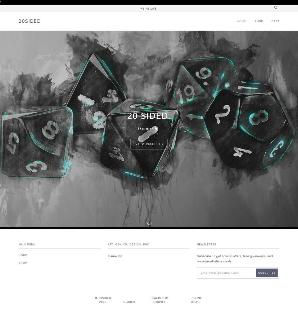 20sided.net shopify website screenshot