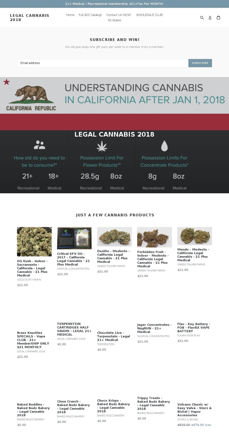 215club.com — Shopify storefront screenshot