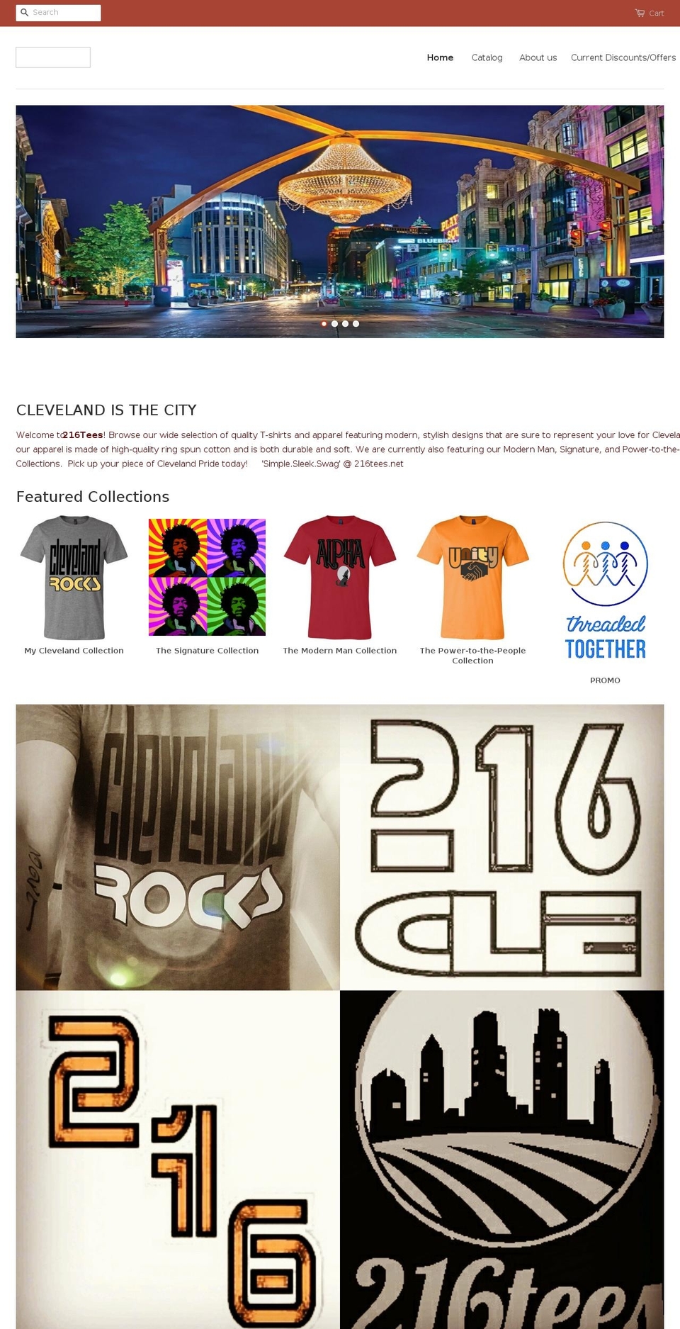 216tees.net shopify website screenshot