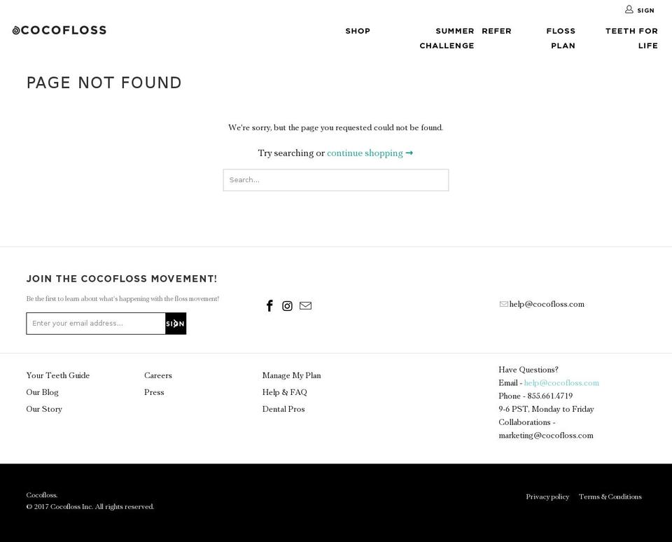21dayflossingchallenge.com — Shopify storefront screenshot