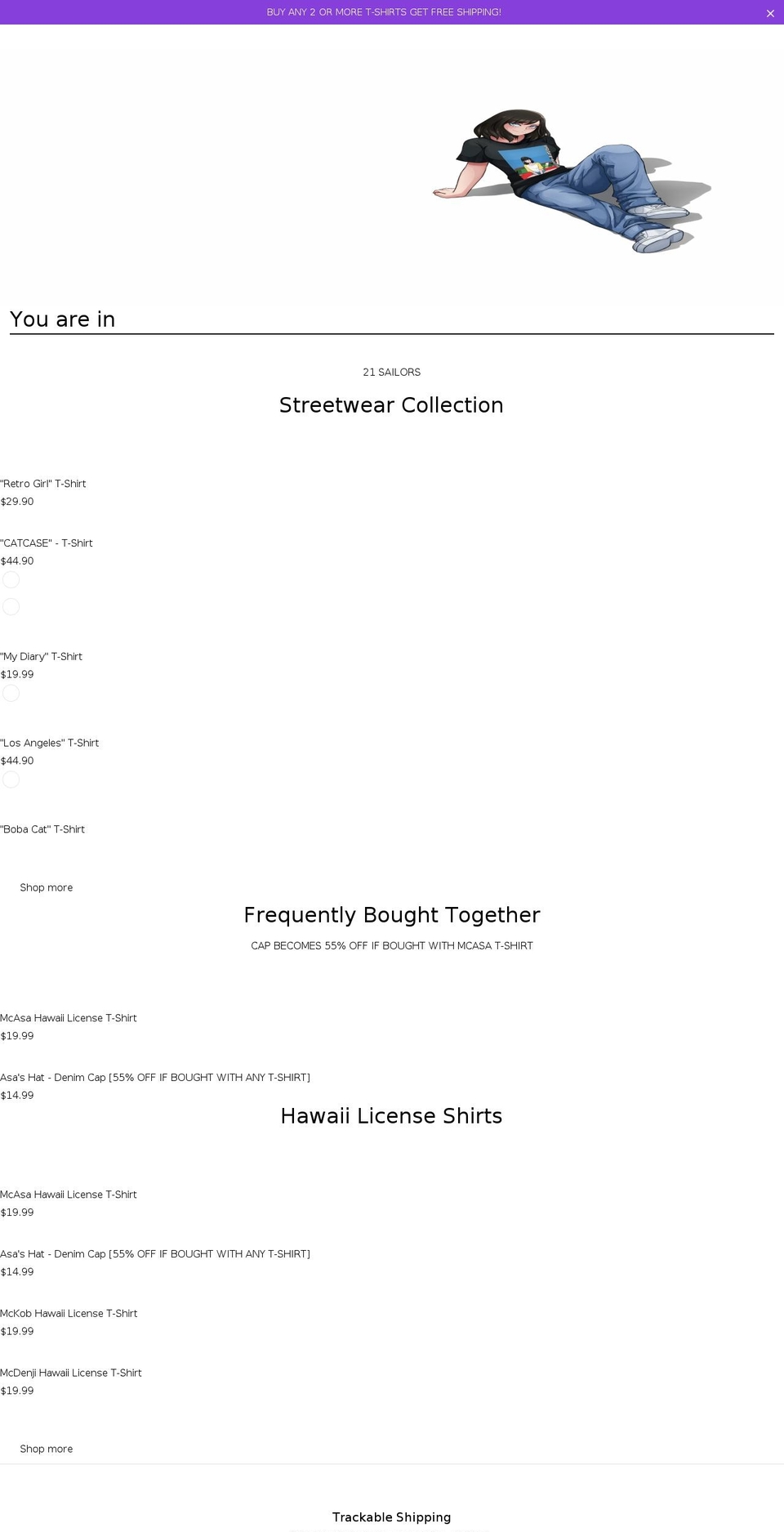 21sailors.com shopify website screenshot