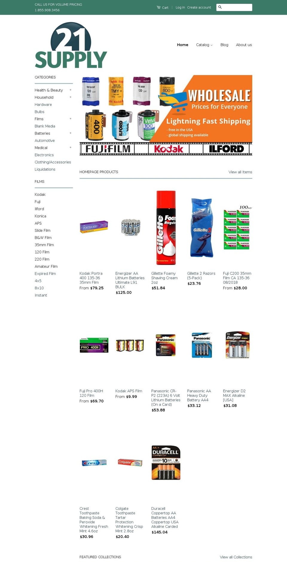 21supply.com shopify website screenshot