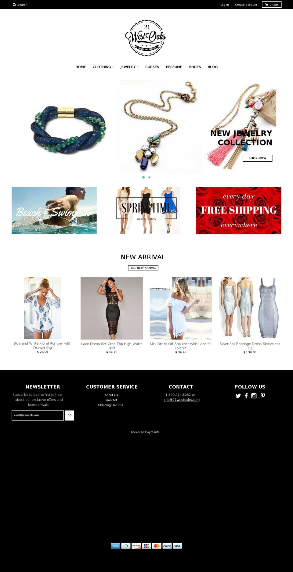 21westoaks.com shopify website screenshot