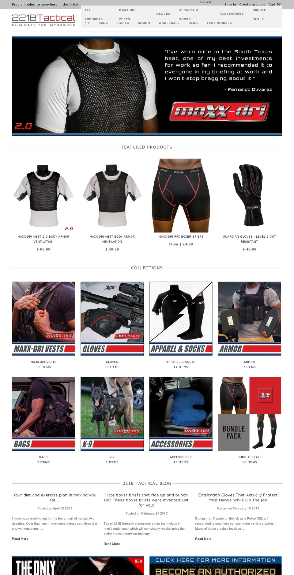 221btactical.com shopify website screenshot