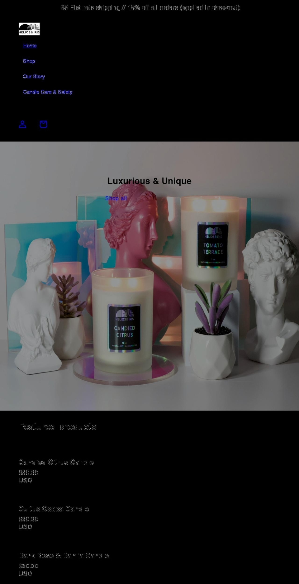 222candleco.com — Shopify storefront screenshot