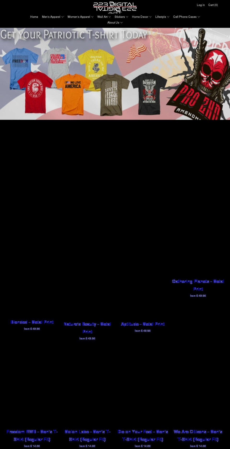 223digitalart.com shopify website screenshot