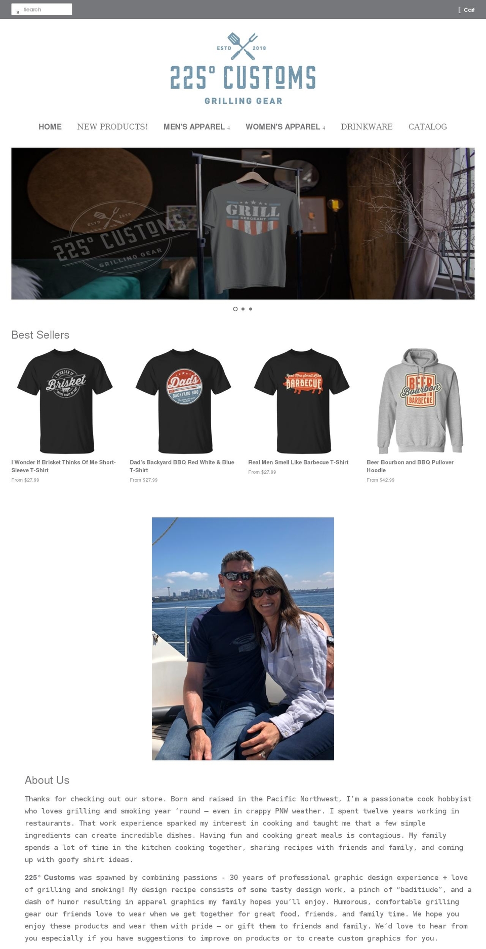 225customs.com shopify website screenshot