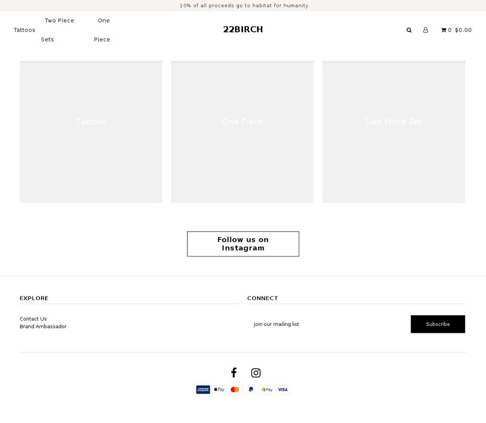 22birch.com — Shopify storefront screenshot