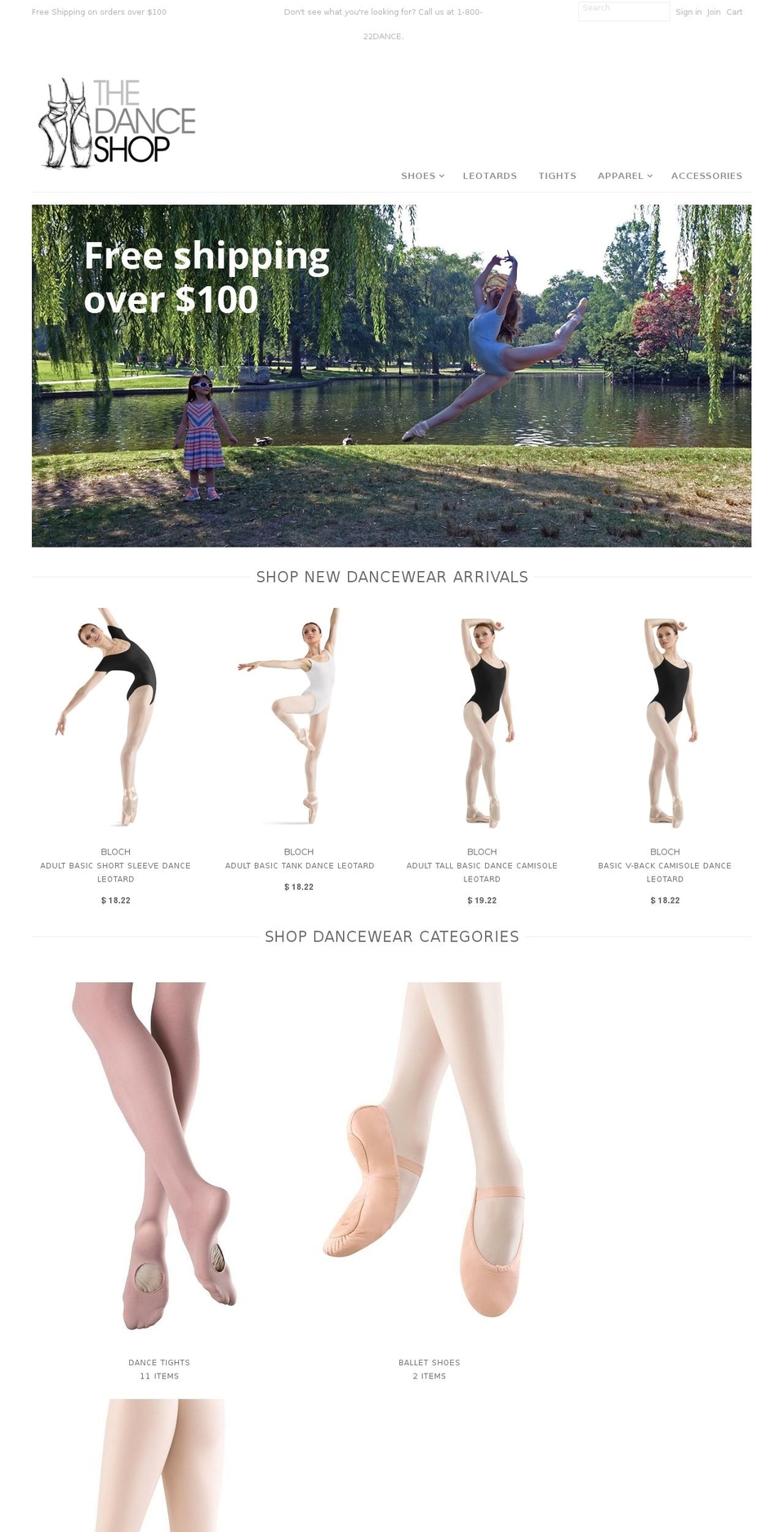 22dance.com shopify website screenshot