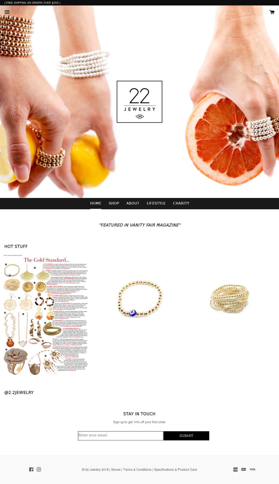 22jewelry.com — Shopify storefront screenshot