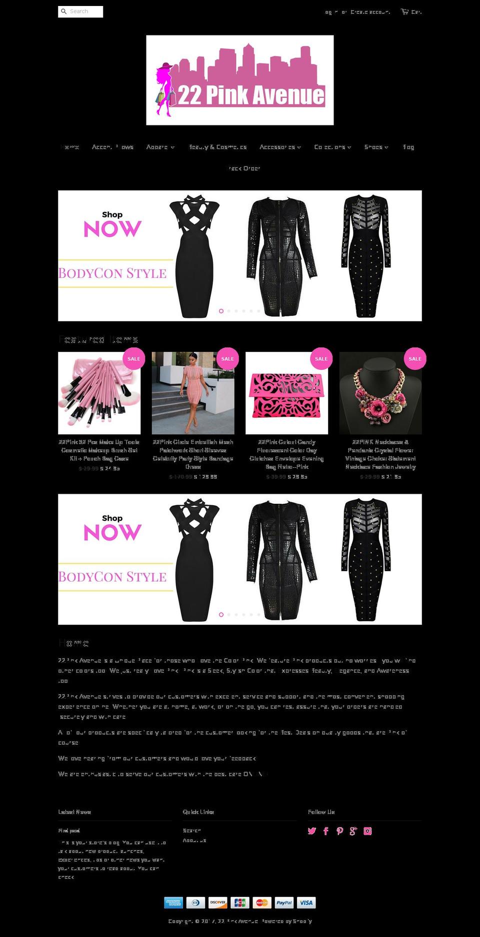 22pink.com shopify website screenshot