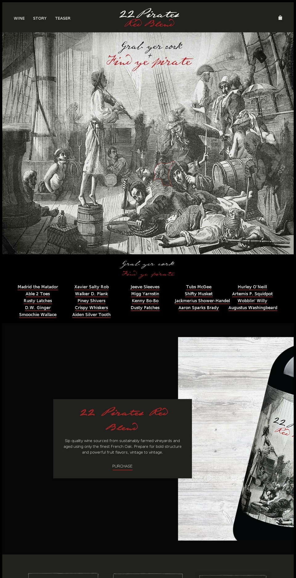 22pirates.com shopify website screenshot