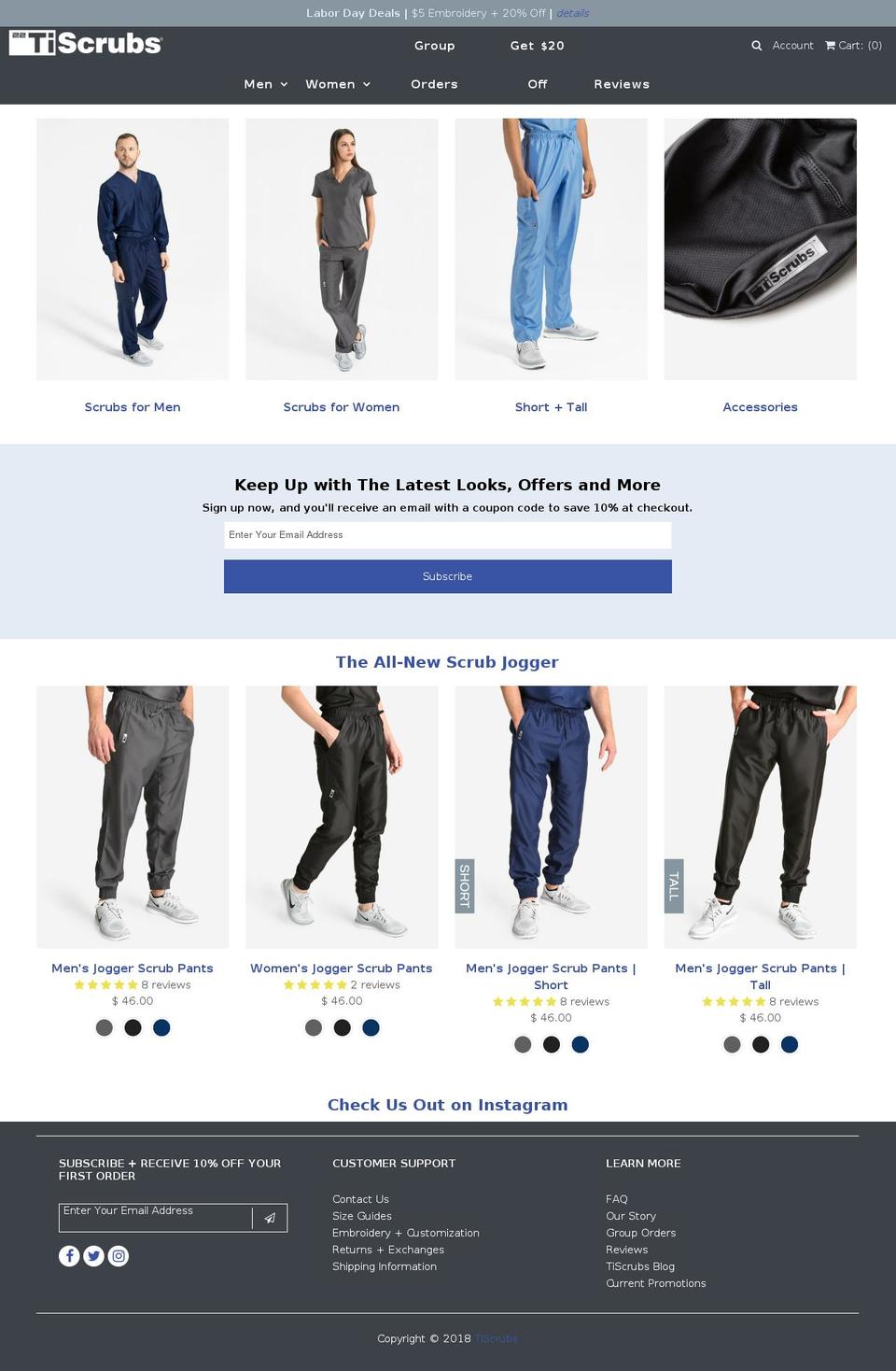 22tiscrubs.com — Shopify storefront screenshot