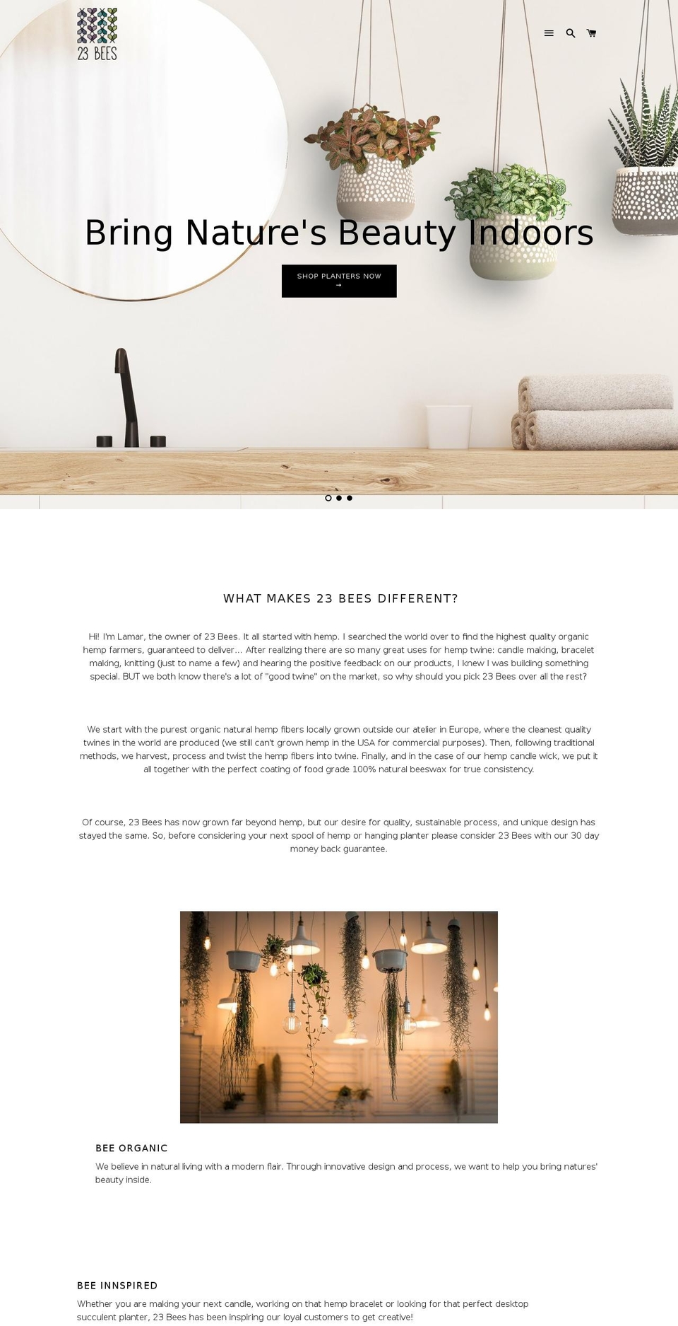 23bees.com — Shopify storefront screenshot