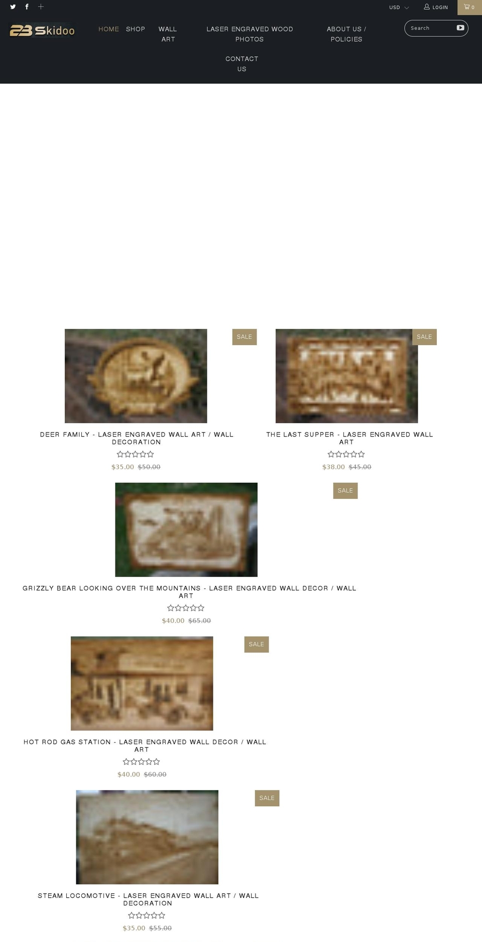 23skidoolasergifts.com shopify website screenshot