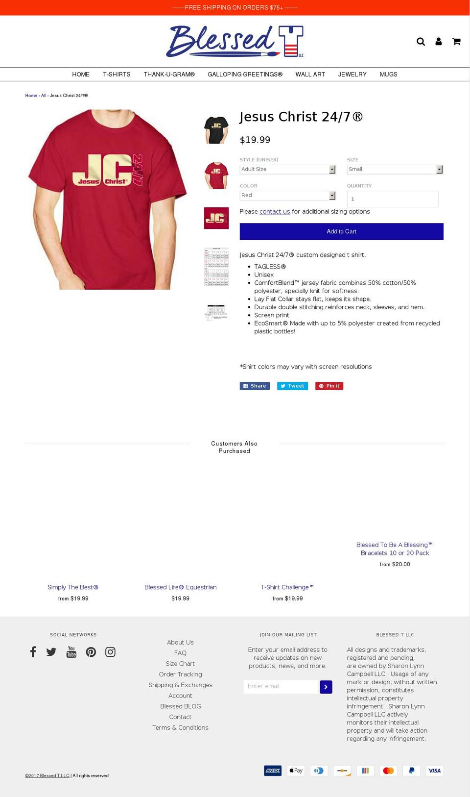 24-7jesus.com — Shopify storefront screenshot