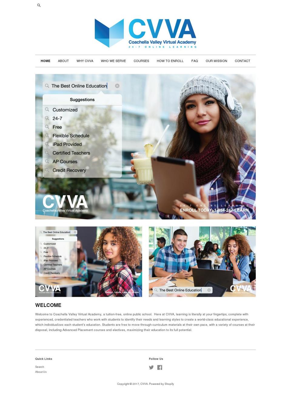24-7learning.com shopify website screenshot