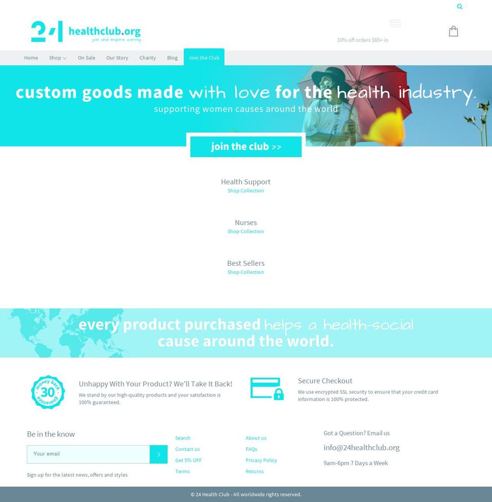 24healthclub Shopify theme site example 24-trending.com