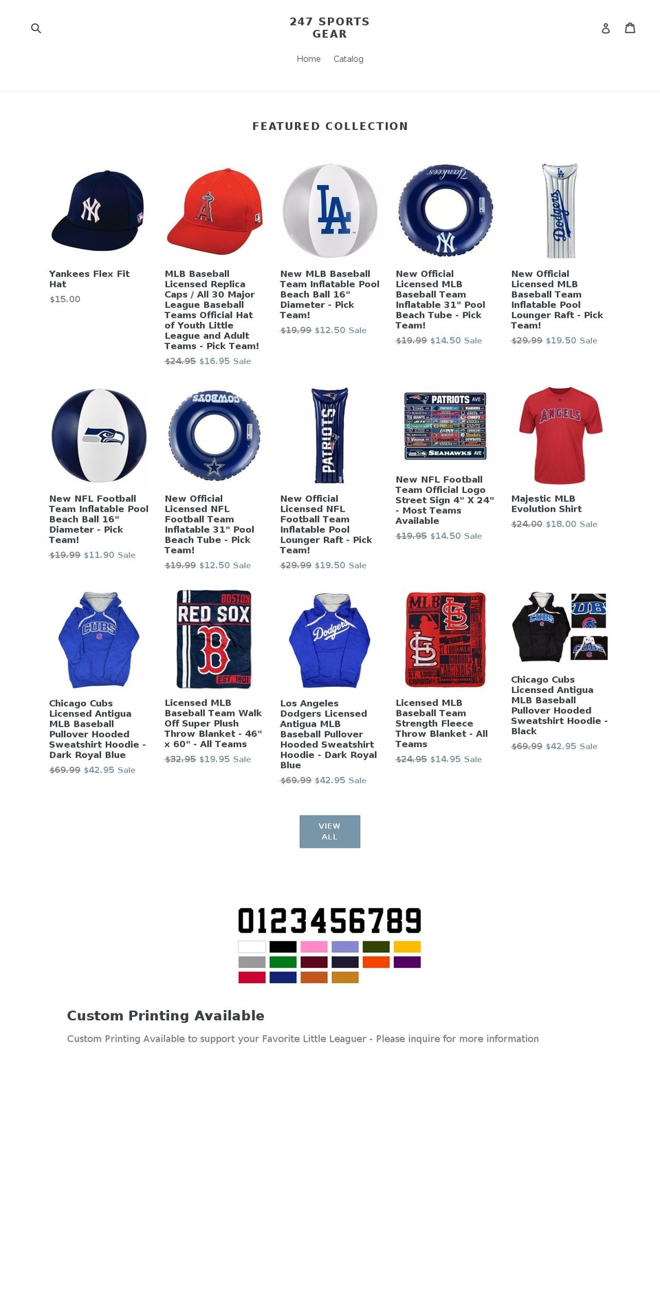 247sportsgear.com — Shopify storefront screenshot