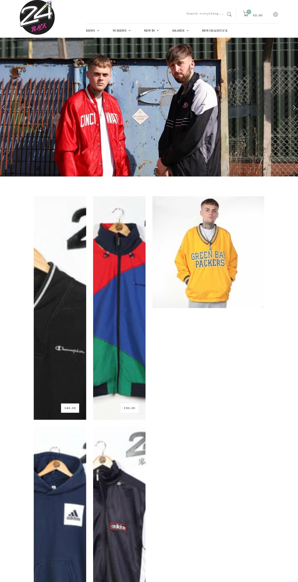 24blackvintage.com shopify website screenshot