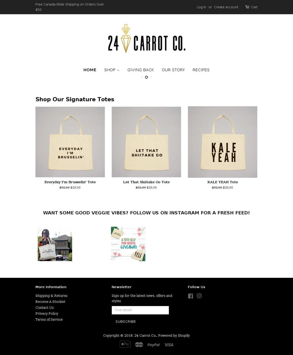 24carrotco.com — Shopify storefront screenshot