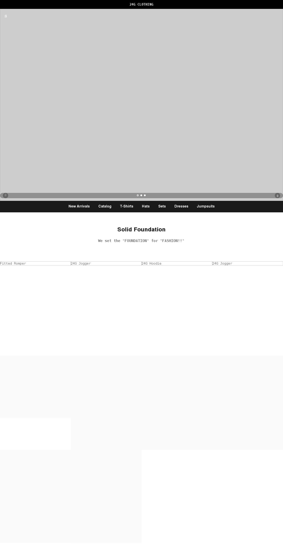24gclothing.com shopify website screenshot