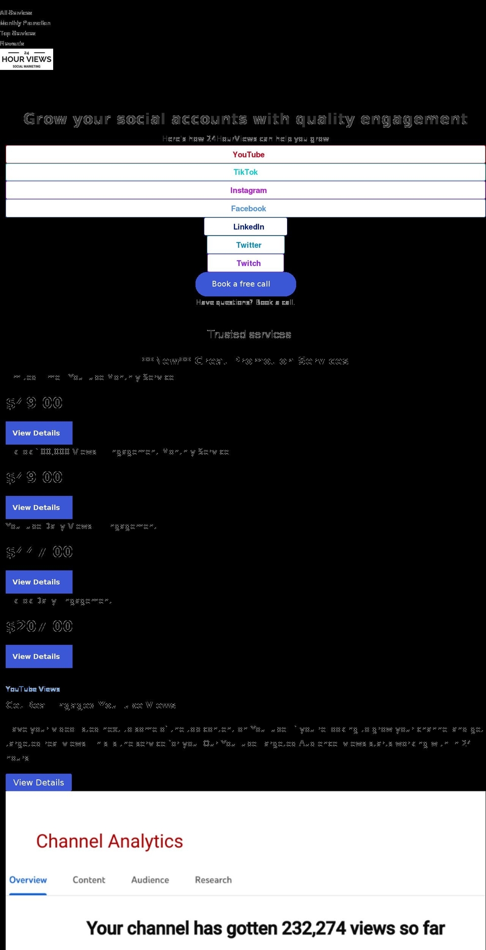 24hourviews.com shopify website screenshot