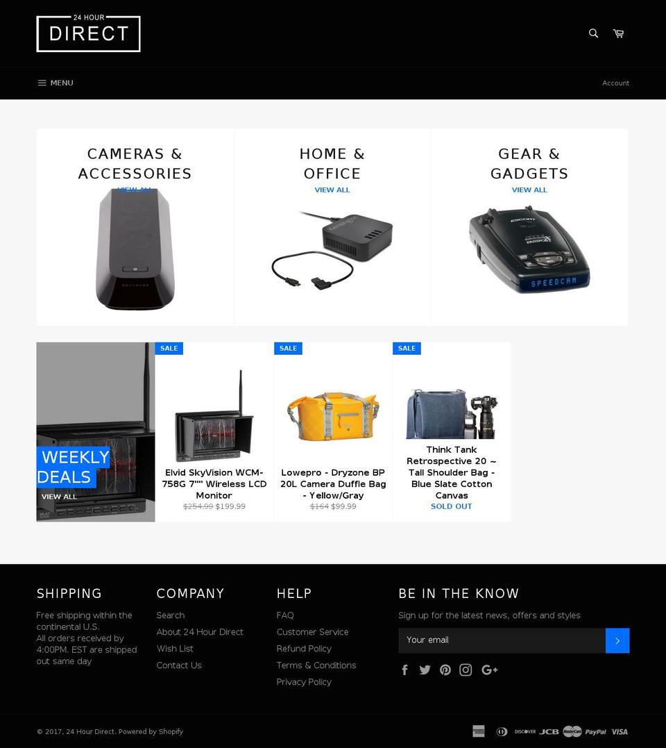 24hrdirect.com shopify website screenshot