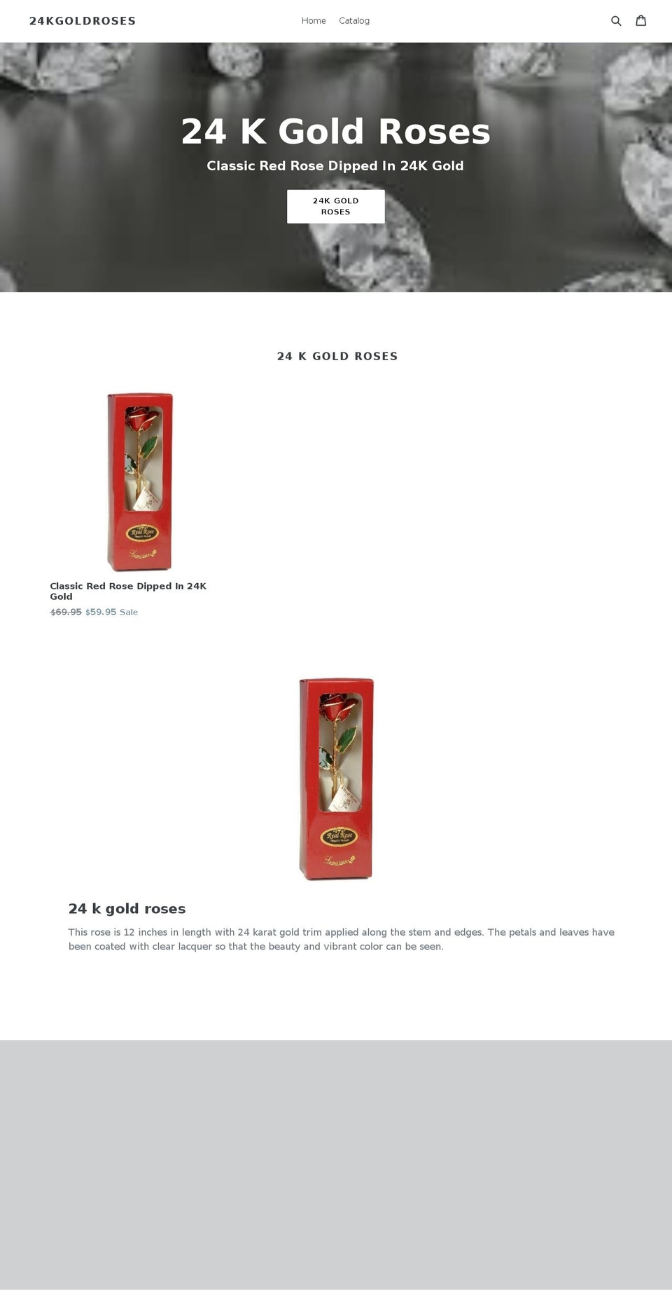 24kgoldroses.com shopify website screenshot