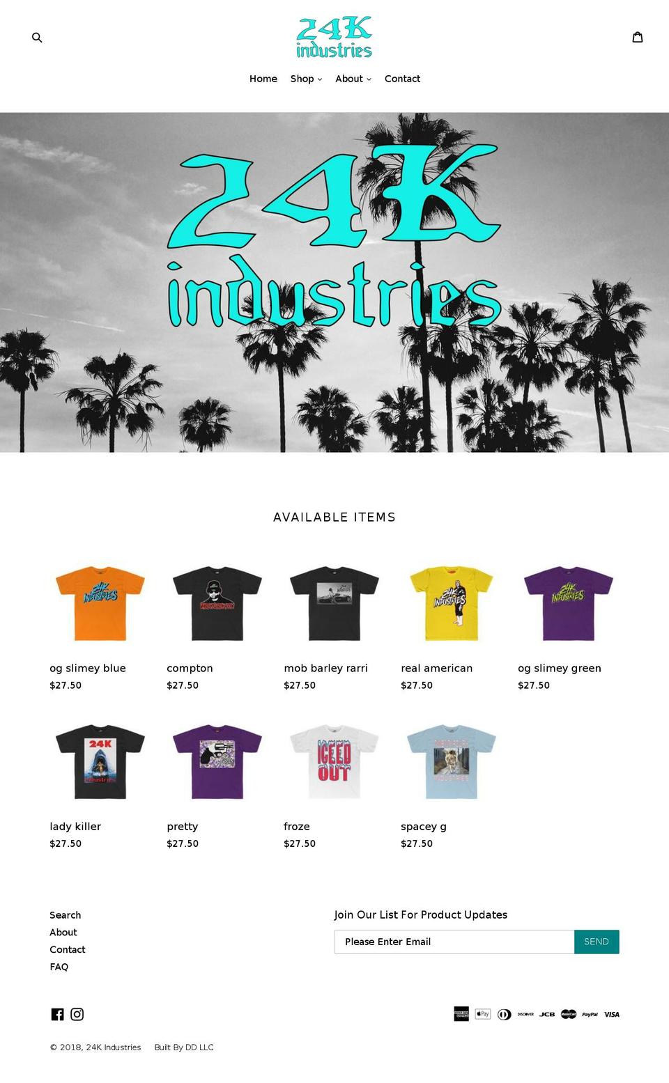 24kindustries.com — Shopify storefront screenshot